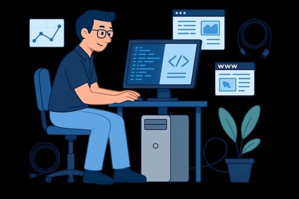 Computer technician repairing a laptop